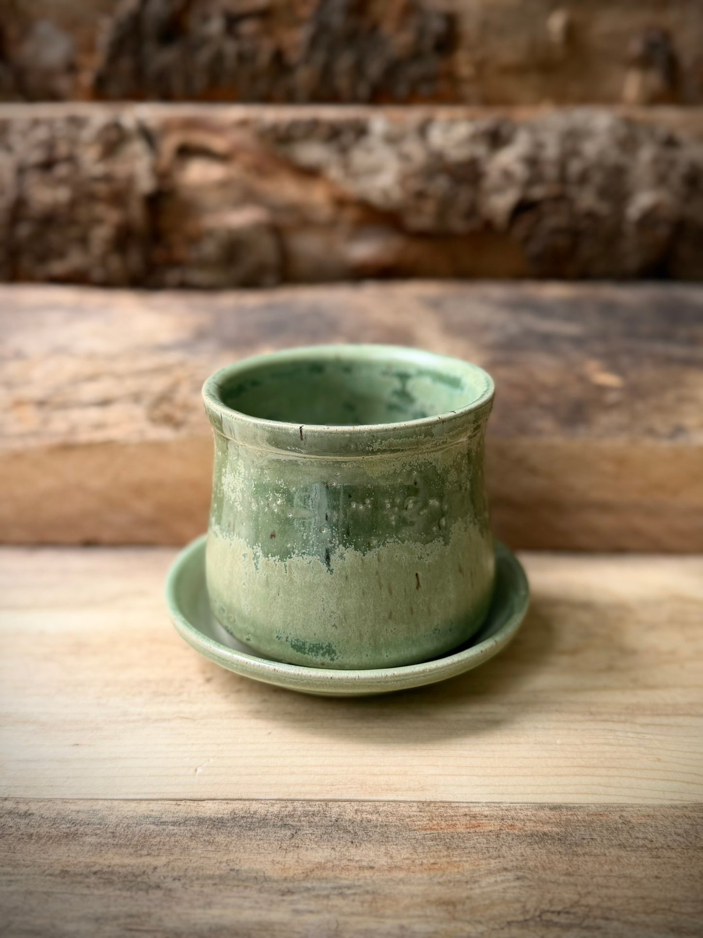 Meadowgreen Planter and Saucer