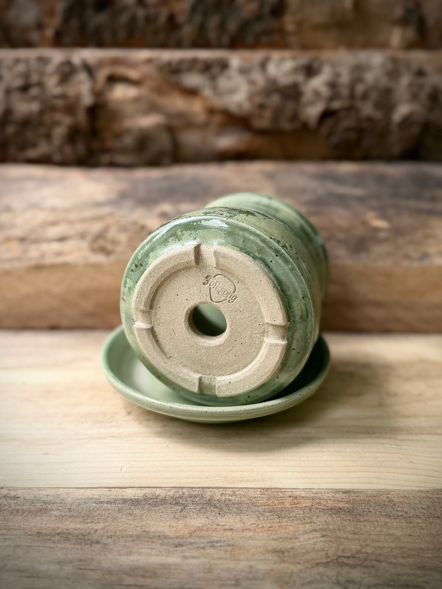 Meadowgreen Planter and Saucer