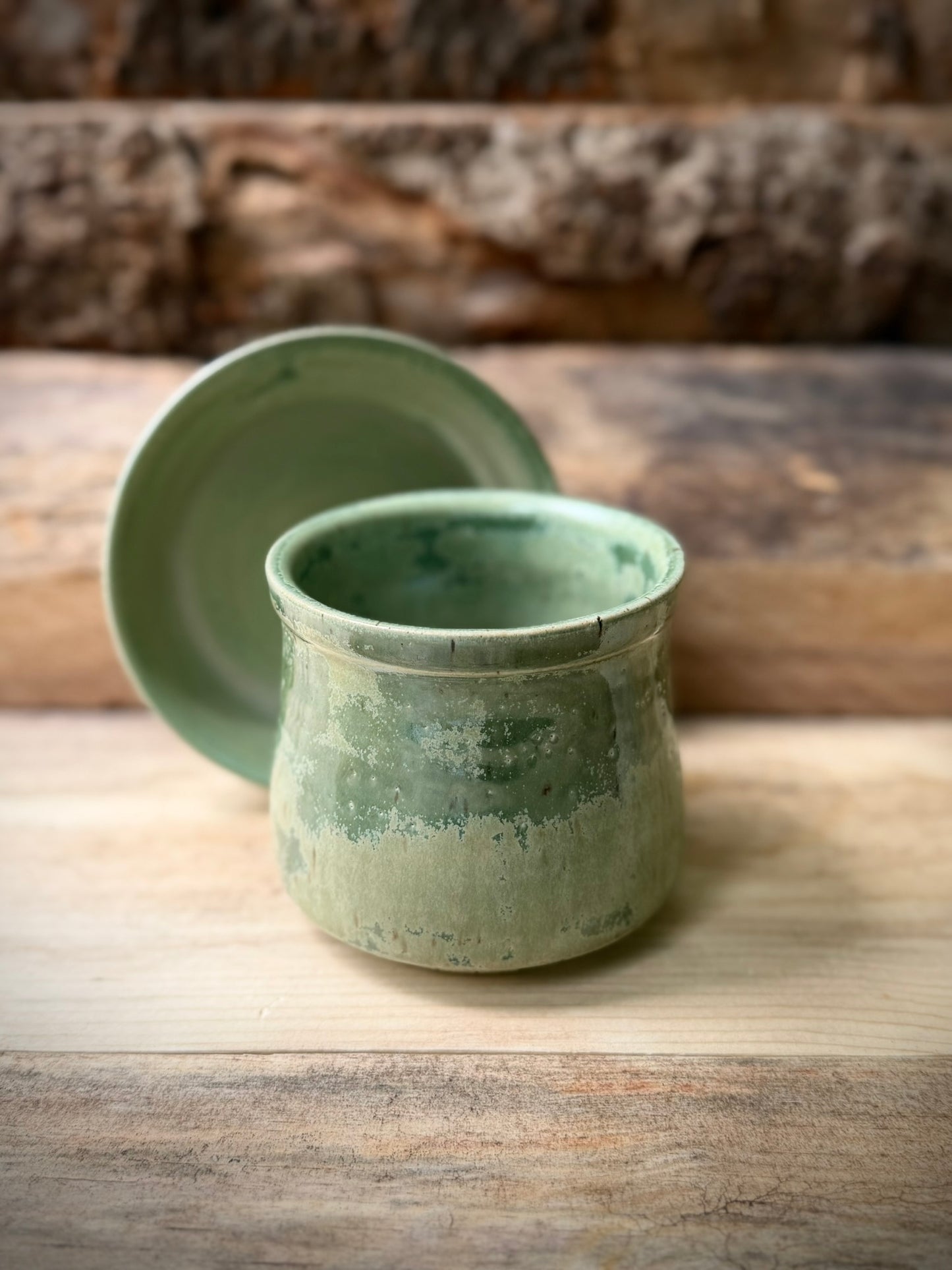 Meadowgreen Planter and Saucer