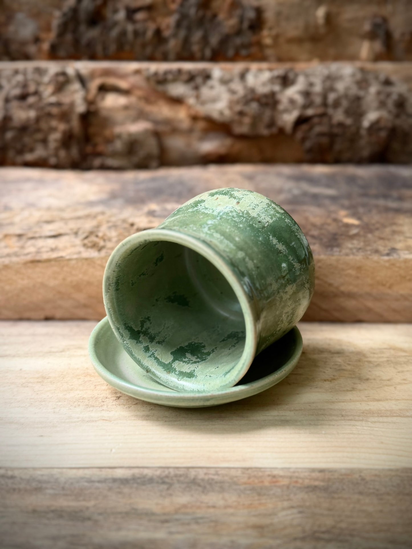 Meadowgreen Planter and Saucer
